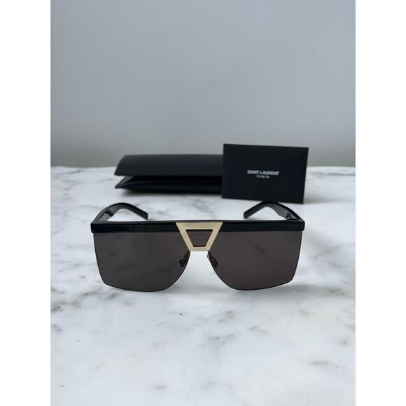 NEW Saint Laurent SL537 Palace 001 Black Gold Sunglasses main image 5